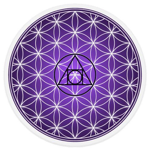 IVC Logo 5" Decal Car Sticker | Alchemical Flower of Life - InnerVision Crystals