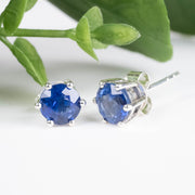 Kyanite Earrings 6mm .925 Silver - InnerVision Crystals