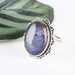 Labradorite Ring 18x13mm Size 7.5 - InnerVision Crystals