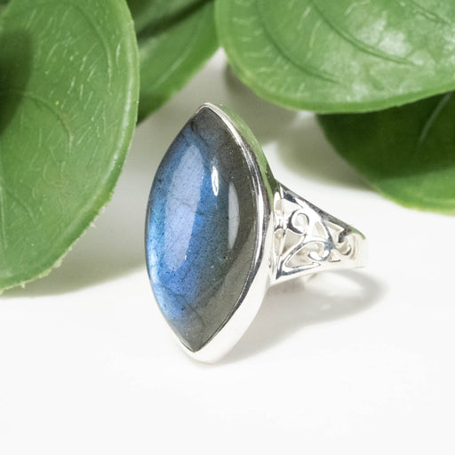 Labradorite Ring 22x12mm Size 8 - InnerVision Crystals