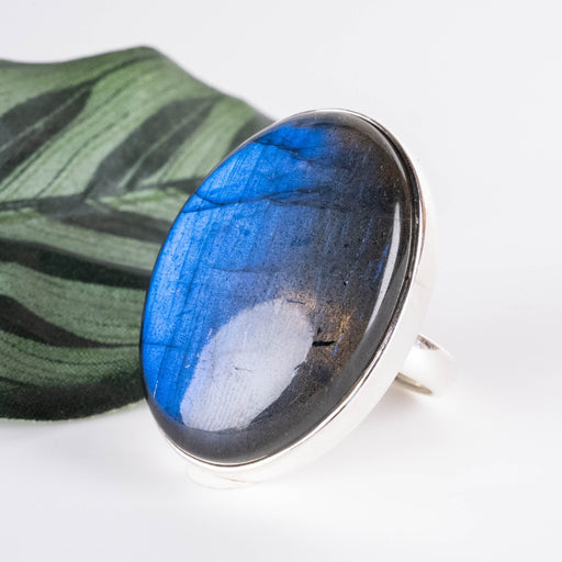 Labradorite Ring 33x23mm Size 9.5 - InnerVision Crystals