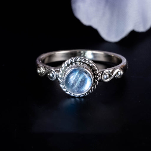 Labradorite Ring 5mm Size 5.5 - InnerVision Crystals