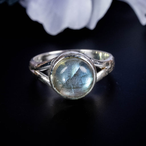 Labradorite Ring 9mm Size 8 - InnerVision Crystals