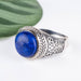Lapis Lazuli Ring 12mm Size 12 - InnerVision Crystals