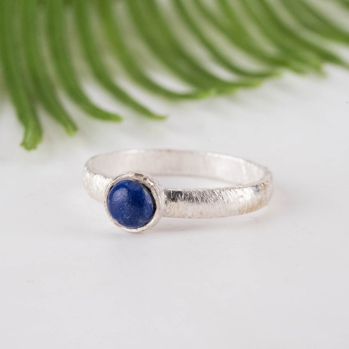 Lapis Lazuli Ring 5mm Size 8 - InnerVision Crystals