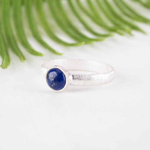 Lapis Lazuli Ring 6mm Size 7.5 - InnerVision Crystals