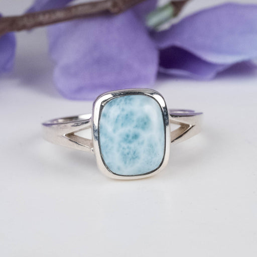 Larimar Ring 10x8mm Size 9 - InnerVision Crystals