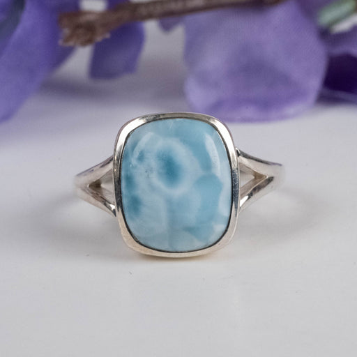 Larimar Ring 12x10mm Size 8 - InnerVision Crystals