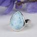 Larimar Ring 15x12mm Size 5 - InnerVision Crystals