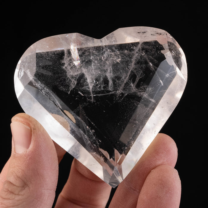 Lemurian Seed Quartz Crystal Heart 161 g 72x69mm - InnerVision Crystals