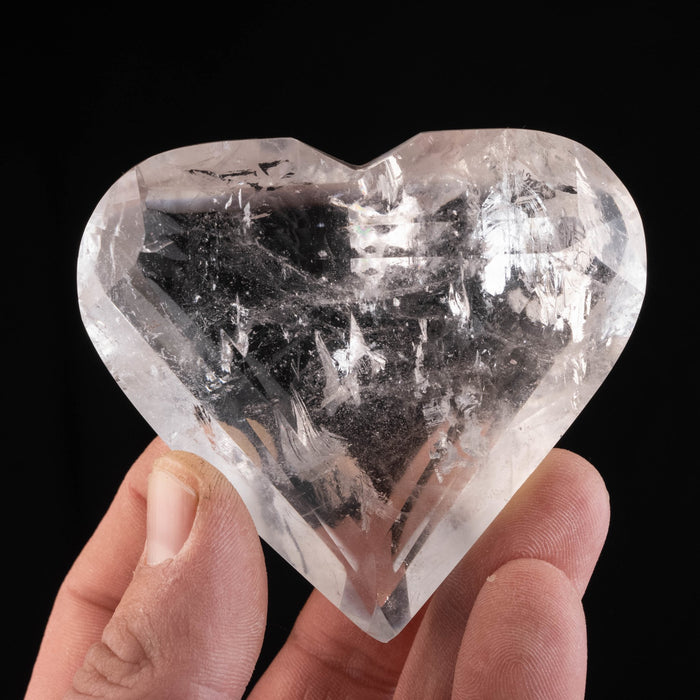 Lemurian Seed Quartz Crystal Heart 178 g 77x74mm - InnerVision Crystals