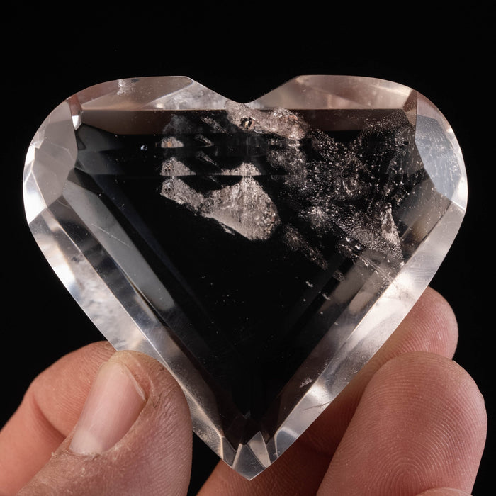 Lemurian Seed Quartz Crystal Heart 96.69 g 59x54mm - InnerVision Crystals