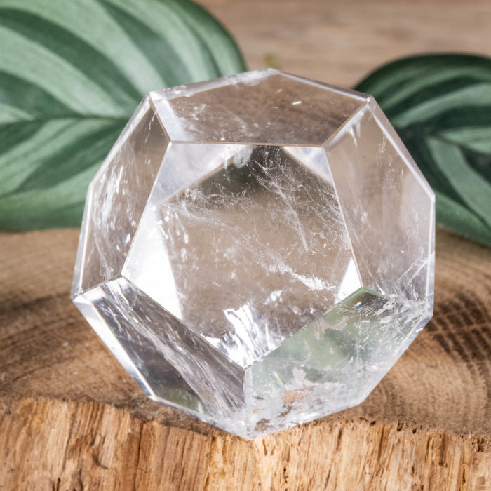 Lemurian Seed Quartz Crystal Polished Dodecahedron 102 g 38mm - InnerVision Crystals