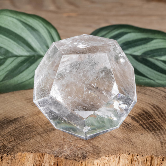 Lemurian Seed Quartz Crystal Polished Dodecahedron 102 g 38mm - InnerVision Crystals