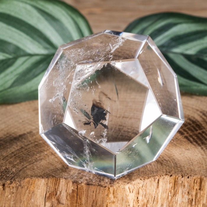 Lemurian Seed Quartz Crystal Polished Dodecahedron 103 g 38mm - InnerVision Crystals