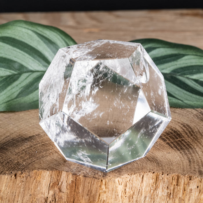Lemurian Seed Quartz Crystal Polished Dodecahedron 139 g 42mm - InnerVision Crystals