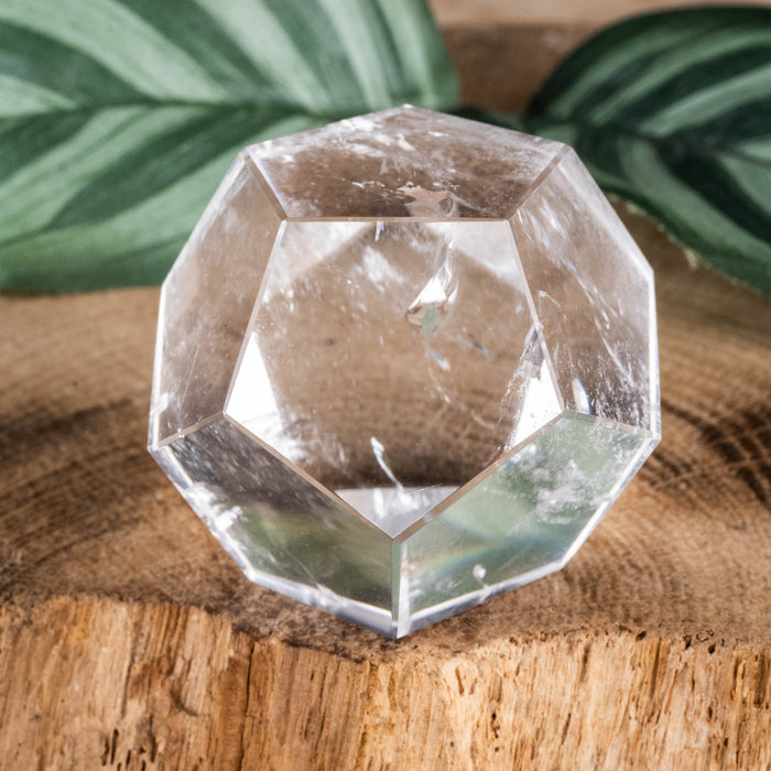 Lemurian Seed Quartz Crystal Polished Dodecahedron 64.50 g 32mm - InnerVision Crystals