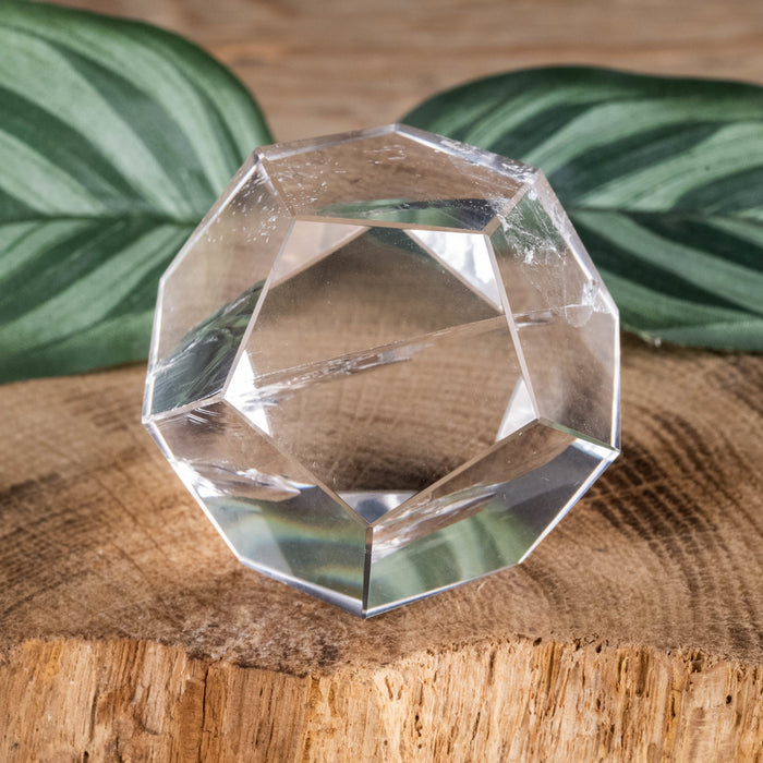 Lemurian Seed Quartz Crystal Polished Dodecahedron 89.56 g 36mm - InnerVision Crystals