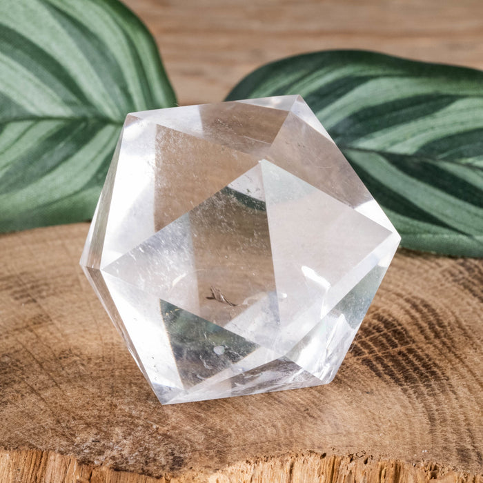 Lemurian Seed Quartz Crystal Polished Icosahedron 79.94 g 36mm - InnerVision Crystals