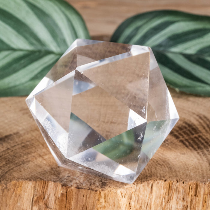 Lemurian Seed Quartz Crystal Polished Icosahedron 84.43 g 37mm - InnerVision Crystals