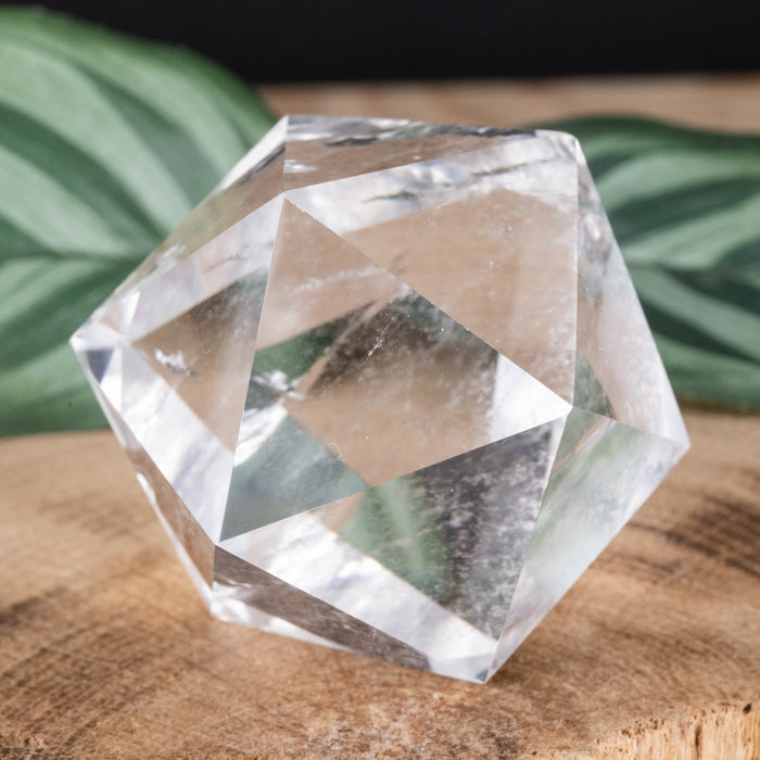 Lemurian Seed Quartz Crystal Polished Icosahedron 89.62 g 38mm - InnerVision Crystals
