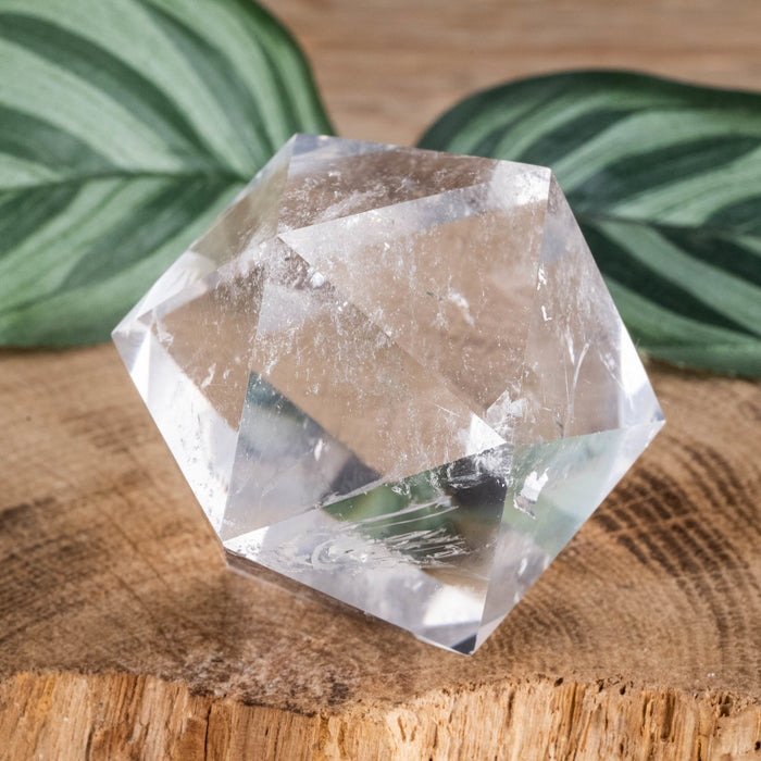 Lemurian Seed Quartz Crystal Polished Icosahedron 95.02 g 38mm - InnerVision Crystals