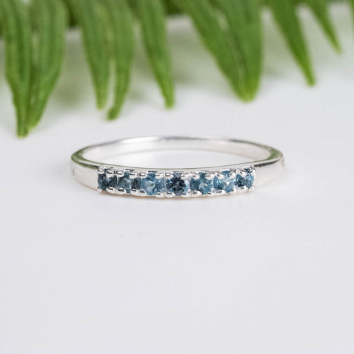 London Blue Topaz Ring 1.5mm - InnerVision Crystals