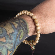 Lotus Seed 7mm with Guru Bead Bracelet - InnerVision Crystals