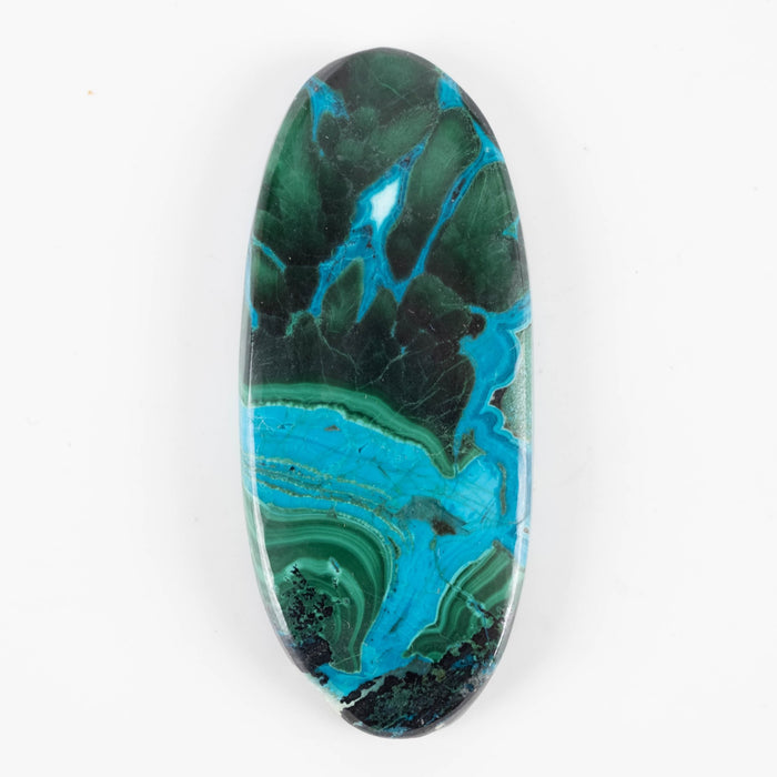 Malachite & Chryscocolla Cabachon 121.85 ct 60x25mm - InnerVision Crystals