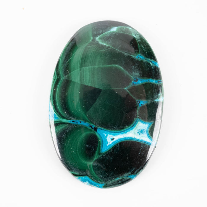 Malachite & Chryscocolla Cabachon 133.55 ct 53x36mm - InnerVision Crystals