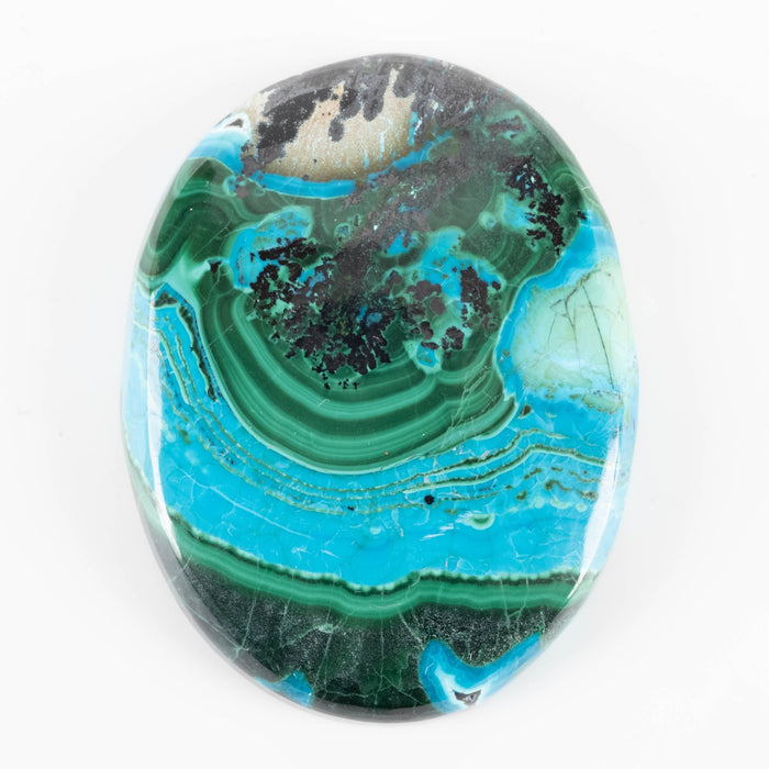 Malachite & Chryscocolla Cabachon 64.40 ct 36x28mm - InnerVision Crystals