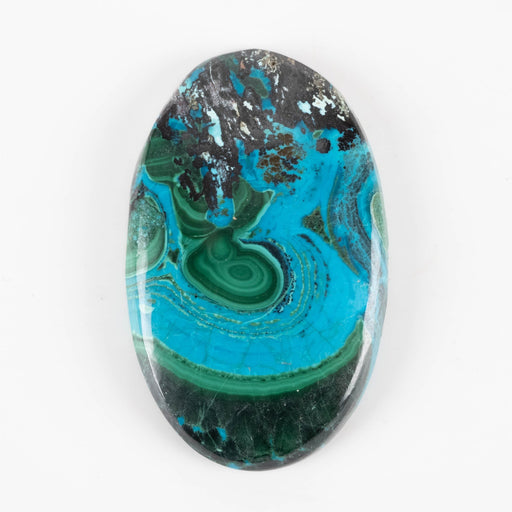 Malachite & Chryscocolla Cabachon 72.45 ct 43x27mm - InnerVision Crystals