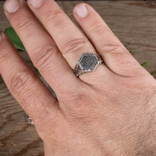 Meteorite - Hammered Silver Ring | Limited Release PRE-ORDER - InnerVision Crystals
