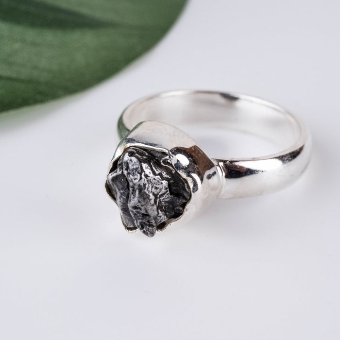 Meteorite Ring 9x8mm Size 5 - InnerVision Crystals