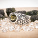 Moldavite Mens Sunflower Ring 8mm Gemstone. - InnerVision Crystals