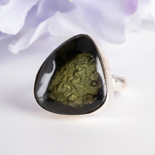 Moldavite Ring 19mm Size 6.75 - InnerVision Crystals