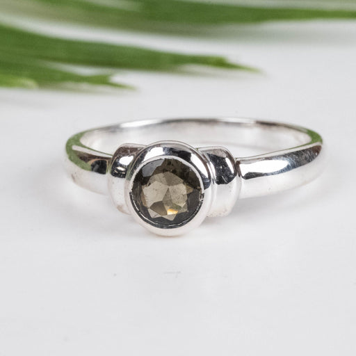 Moldavite Ring 5mm Size 7 - InnerVision Crystals