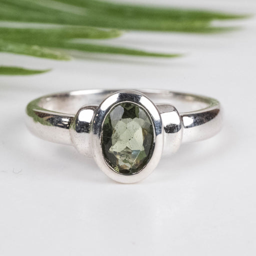 Moldavite Ring 7x5mm Size 7 - InnerVision Crystals