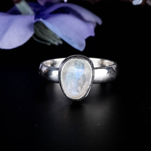 Moonstone Ring 10x7mm Size 7.5 - InnerVision Crystals