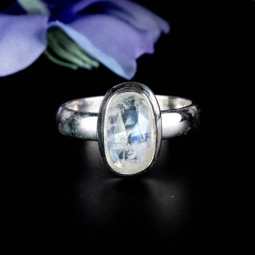 Moonstone Ring 11x6mm Size 7.5 - InnerVision Crystals