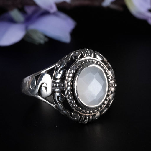 Moonstone Ring 11x9mm Size 13 - InnerVision Crystals