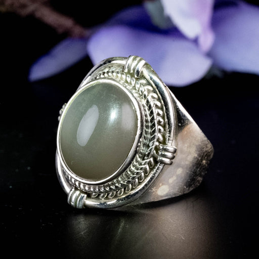 Moonstone Ring 11x9mm Size 6.5 - InnerVision Crystals