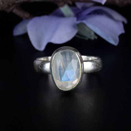 Moonstone Ring 12x8mm Size 8.5 - InnerVision Crystals
