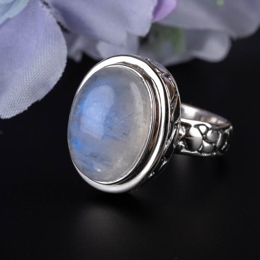 Moonstone Ring 14x10mm Size 7 - InnerVision Crystals