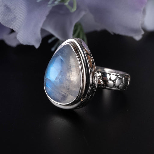 Moonstone Ring 15x10mm Size 6 - InnerVision Crystals