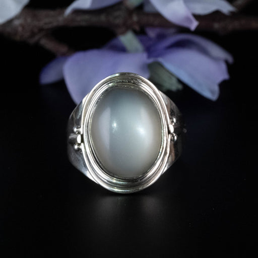 Moonstone Ring 15x12mm Size 9.5 - InnerVision Crystals