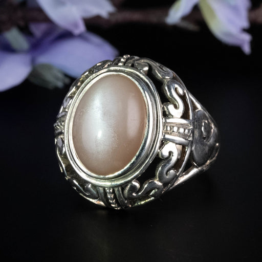 Moonstone Ring 16x12mm Size 11 - InnerVision Crystals