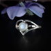 Moonstone Ring 6mm Size 8 - InnerVision Crystals