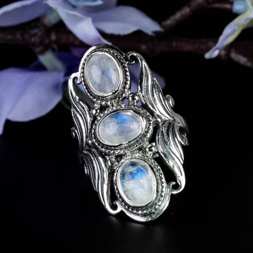Moonstone Ring 7x5mm Size 7 - InnerVision Crystals