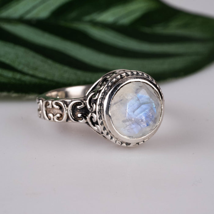 Moonstone Ring 8mm | Choose Size - InnerVision Crystals